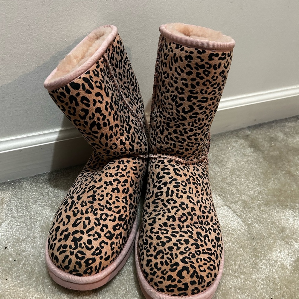 Ugg Boots: pink and black cheetah. Like New